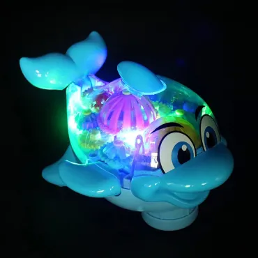Музикална играчка Делфин със светлини