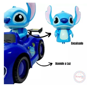 Играчка – Количка на Stitch със светлини, звук, пушек