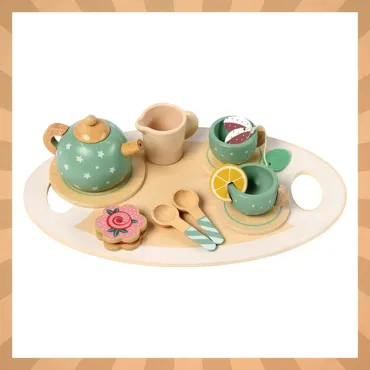 Дървен сервиз за чай – детска играчка | jumbo-catalog.bg