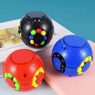 Въртящо кубче с топчета , Антистрес, фиджет,Magic bean cube