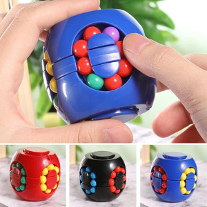 Въртящо кубче с топчета , Антистрес, фиджет,Magic bean cube