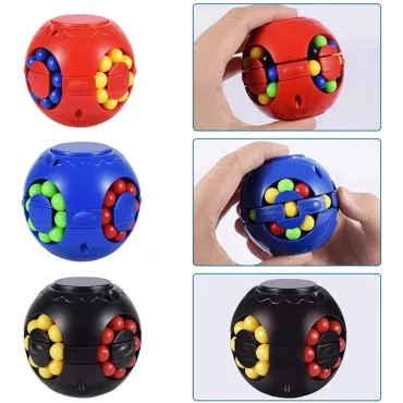 Въртящо кубче с топчета , Антистрес, фиджет,Magic bean cube