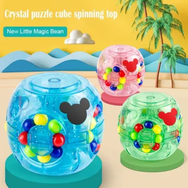 Въртящо кубче с топчета , Антистрес, фиджет,Magic bean cube