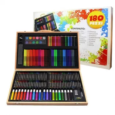 Дървен куфар за рисуване - 180 части | jumbo-catalog.bg