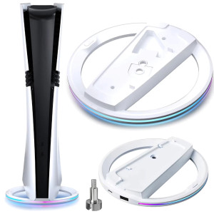 Вертикална стойка за PS5 Pro, Slim и PS5 с LED и USB | jumbo-catalog.bg
