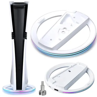 Вертикална стойка за PS5 Pro, Slim и PS5 с LED и USB | jumbo-catalog.bg