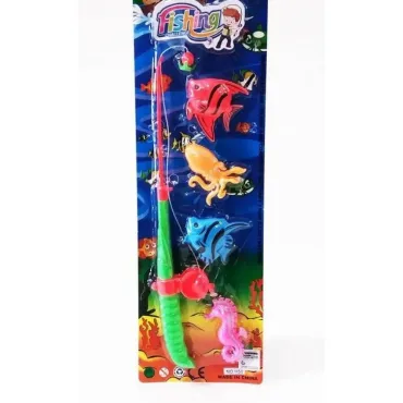 Играчка въдица с 4 рибки на картон | jumbo-catalog.bg