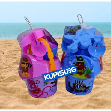 Плажен комплект Пирати с Кофичка и Лейка 22 см | jumbo-catalog.bg