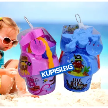Плажен комплект Пирати с Кофичка и Лейка 22 см | jumbo-catalog.bg