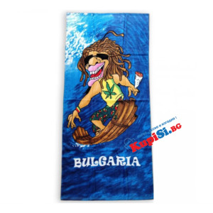Плажна хавлия Bulgaria Сърфист с расти 70х150 см | jumbo-catalog.bg