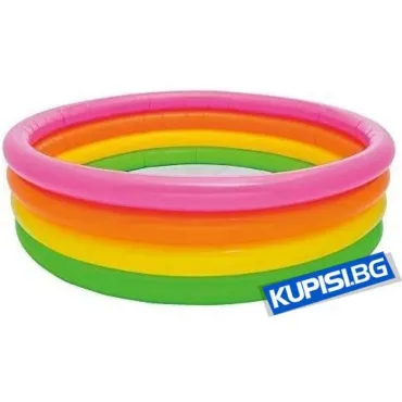 Семеен Надуваем Басейн 168х46 см (634л) с 4 Ринга | jumbo-catalog.bg