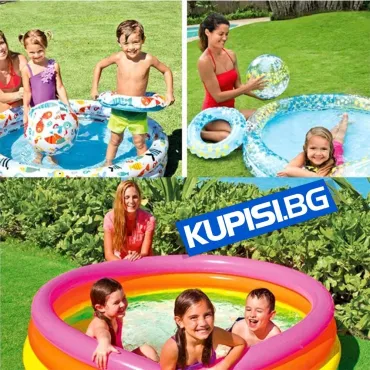 Надуваем Басейн 132х28 см от Еко PVC | jumbo-catalog.bg