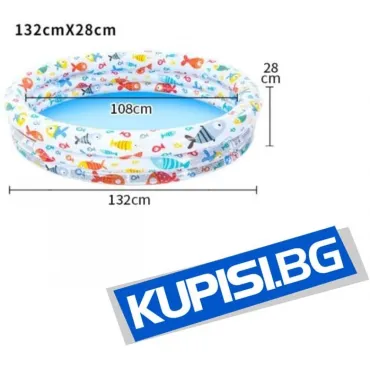 Надуваем Басейн 132х28 см от Еко PVC | jumbo-catalog.bg