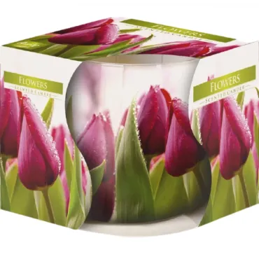 Ароматна свещ в стъклена чаша - Цветя | jumbo-catalog.bg