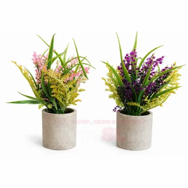 Изкуствено цвете в керамична кашпа - 21х8 см | jumbo-catalog.bg