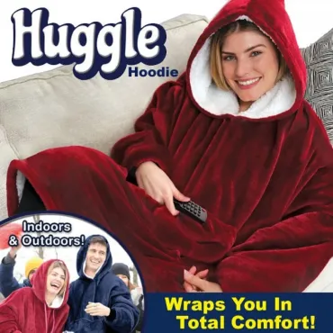 Одеяло за обличане с ръкави и качулка - Huggle Hoodie