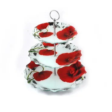 Стъклена фруктиера - 3 нива | jumbo-catalog.bg