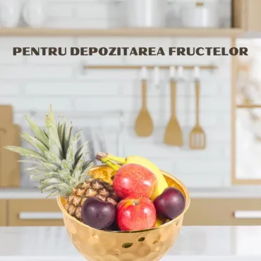 Златна купа от алпака 22х14 см | Купа за пуканки и плодове | jumbo-catalog.bg