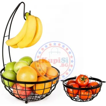 Кошница за плодове на две нива - метална | jumbo-catalog.bg
