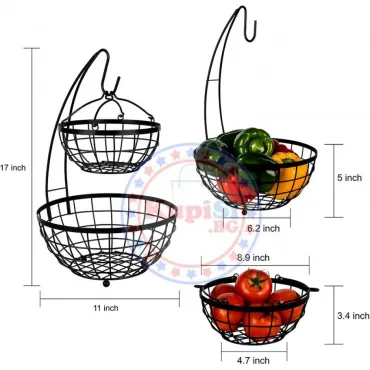 Кошница за плодове на две нива - метална | jumbo-catalog.bg