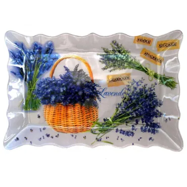 Къдраво стъклено плато Лавандула | jumbo-catalog.bg