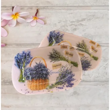 Купа с декор Лавандула – стъклена, елегантна | jumbo-catalog.bg