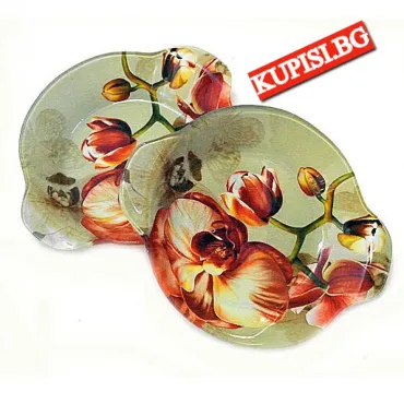 Купа Мак с дръжки – стъклена декорирана | jumbo-catalog.bg