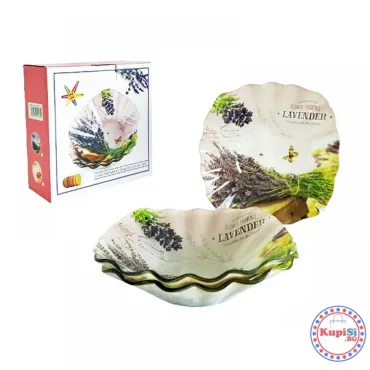 Десертна чиния Лавандула – стъклена и стилна | jumbo-catalog.bg