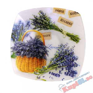 Декоративна стъклена купа с лавандула – сервиране | jumbo-catalog.bg