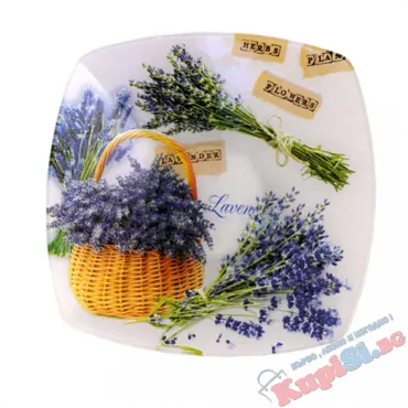 Декоративна стъклена купа с лавандула – сервиране | jumbo-catalog.bg