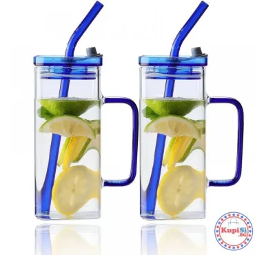 Буркан със сламка – за вода и лимонада | jumbo-catalog.bg