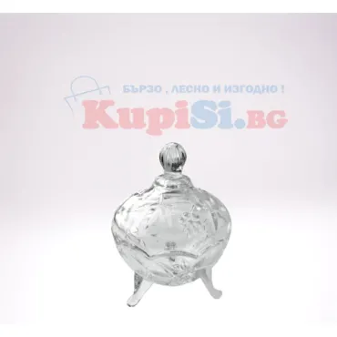 Стъклена захарница