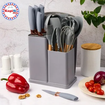 Силиконови кухненски прибори - Комплект 19 части | jumbo-catalog.bg