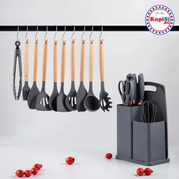 Силиконови кухненски прибори - Комплект 19 части | jumbo-catalog.bg