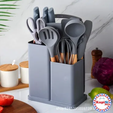 Силиконови кухненски прибори - Комплект 19 части | jumbo-catalog.bg