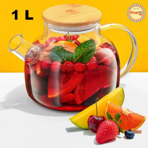 Кана за чай - Стъклен чайник с цедка | jumbo-catalog.bg