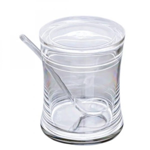 Прозрачна ПВЦ захарница с лъжичка | jumbo-catalog.bg