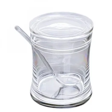 Прозрачна ПВЦ захарница с лъжичка | jumbo-catalog.bg