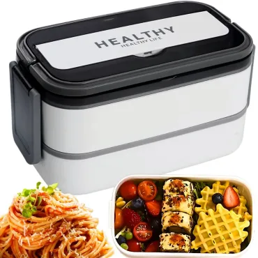 Кутия за обяд XXL с отделения 1400 мл (Бяла) | jumbo-catalog.bg