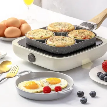 Тиган с разделения за приготвяне на яйца и бургери от jumbo-catalog.bg