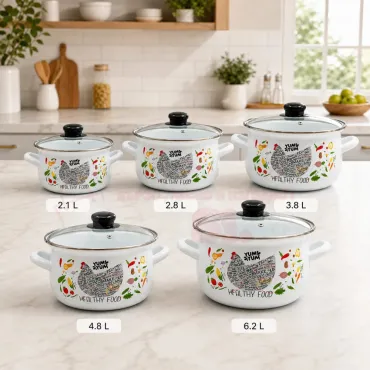 Емайлирана тумбеста тенджера - 5 размера | jumbo-catalog.bg