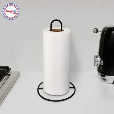 Метална стойка за кухненска ролка - Черна | jumbo-catalog.bg