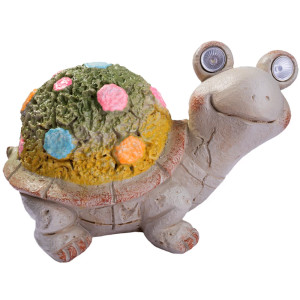 Соларна градинска фигура Костенурка 24х17х17 см | LED очи | jumbo-catalog.bg