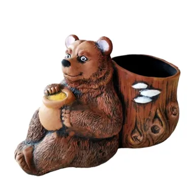 Керамична саксия мече