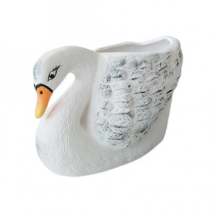 Градинска керамична саксия - Лебед | jumbo-catalog.bg
