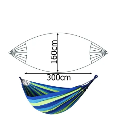 Градински двоен хамак XXL 300x160 см | jumbo-catalog.bg