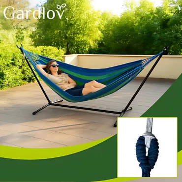 Хамак със стоманена стойка- GARDLOV до 200 кг | jumbo-catalog.bg