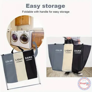 Кош за пране с три отделения - разделно пране | jumbo-catalog.bg