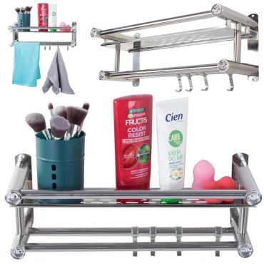 Елегантна алуминиева етажерка за баня | jumbo-catalog.bg