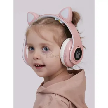 Забавни Bluetooth светещи слушалки с котешки уши
